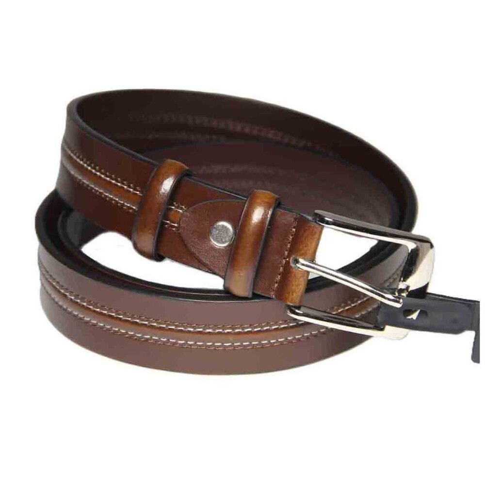 Paul Costelloe London Brown Leather Belt Men's Size 38